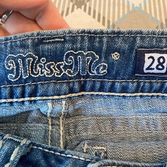 Miss Me Jorts with Blinged Out Pockets - Picture 10 of 13